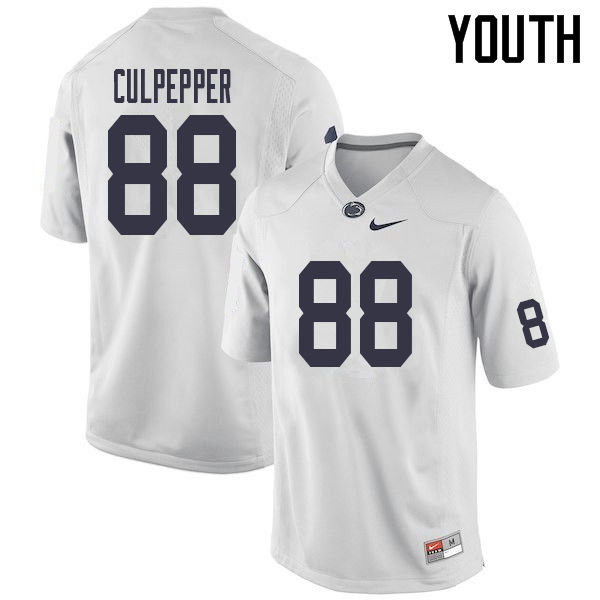 Youth #88 Judge Culpepper Penn State Nittany Lions College Football Jerseys Sale-White